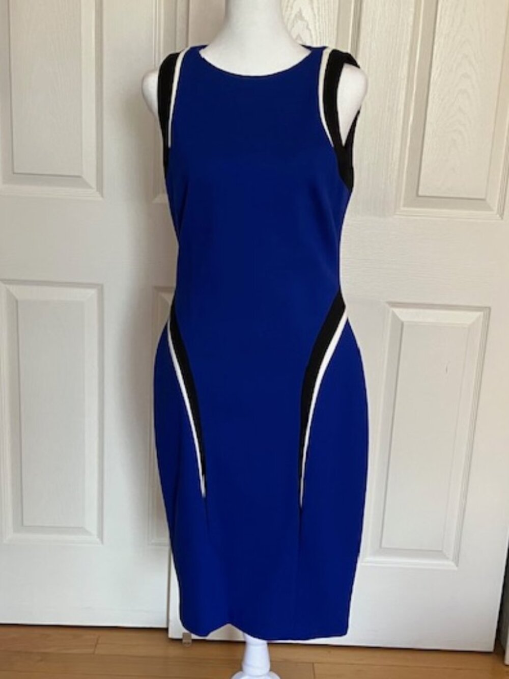 CACHE Royal Blue Midi Sleeveless Fully Lined Dress, Size 10